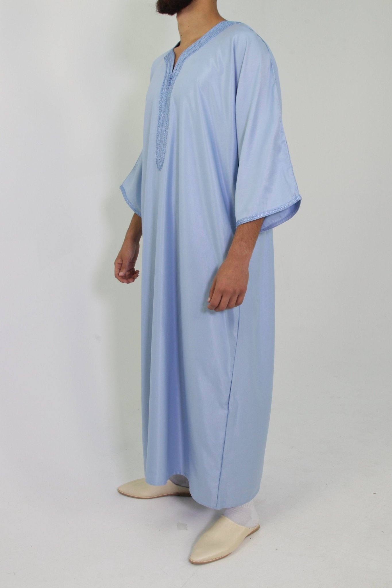 Djellaba Royale - Baby Blauw - TheDjellaba - TheDjellaba - Djellaba - Kaftan - Jalabiya - Thobe - Qamis - Dishdasha - Kurta - Abaya - Robe - Tunic - Burnous