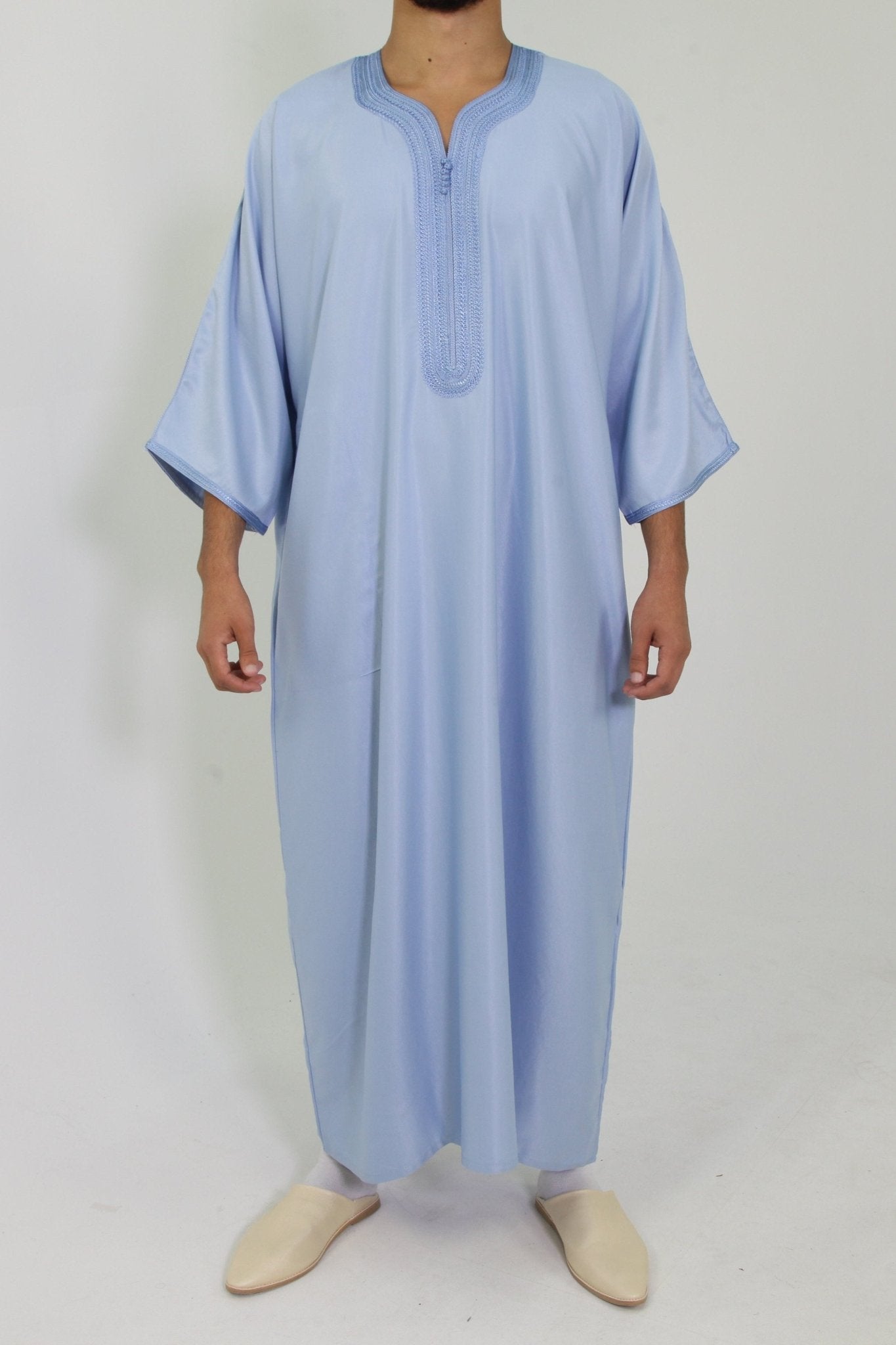 Djellaba Royale - Baby Blauw - TheDjellaba - TheDjellaba - Djellaba - Kaftan - Jalabiya - Thobe - Qamis - Dishdasha - Kurta - Abaya - Robe - Tunic - Burnous